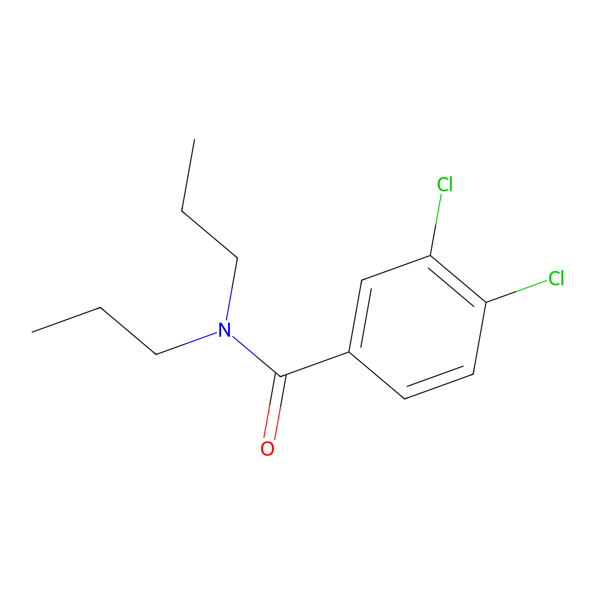 3,4-dichloro-N,N-dipropylbenzamide molecular structure, CAS 17271-11-3