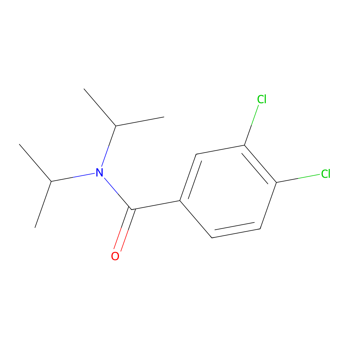3,4-dichloro-N,N-di(propan-2-yl)benzamide molecular structure, CAS 17271-13-5