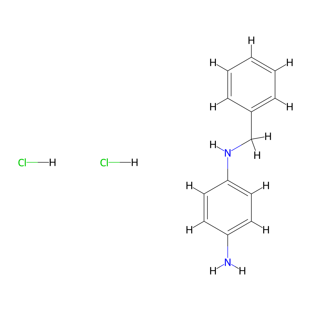 N-Benzyl-1,4-phenylenediamine dihydrochloride molecular structure, CAS 17272-84-3