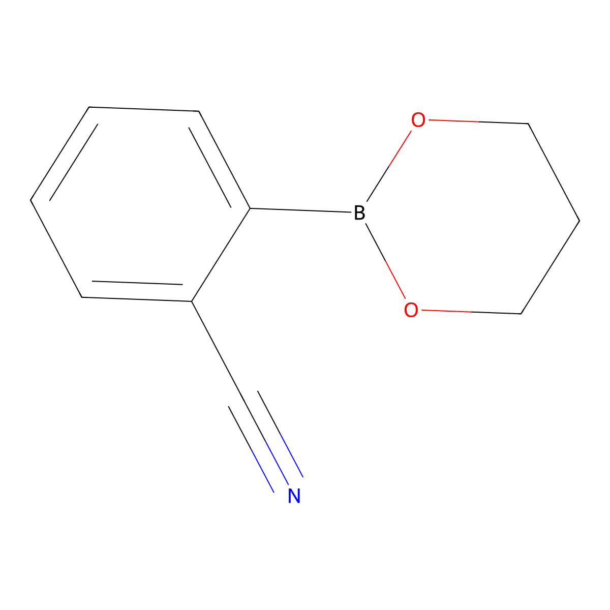 2-(1,3,2-Dioxaborinan-2-yl)benzonitrile molecular structure, CAS 172732-52-4