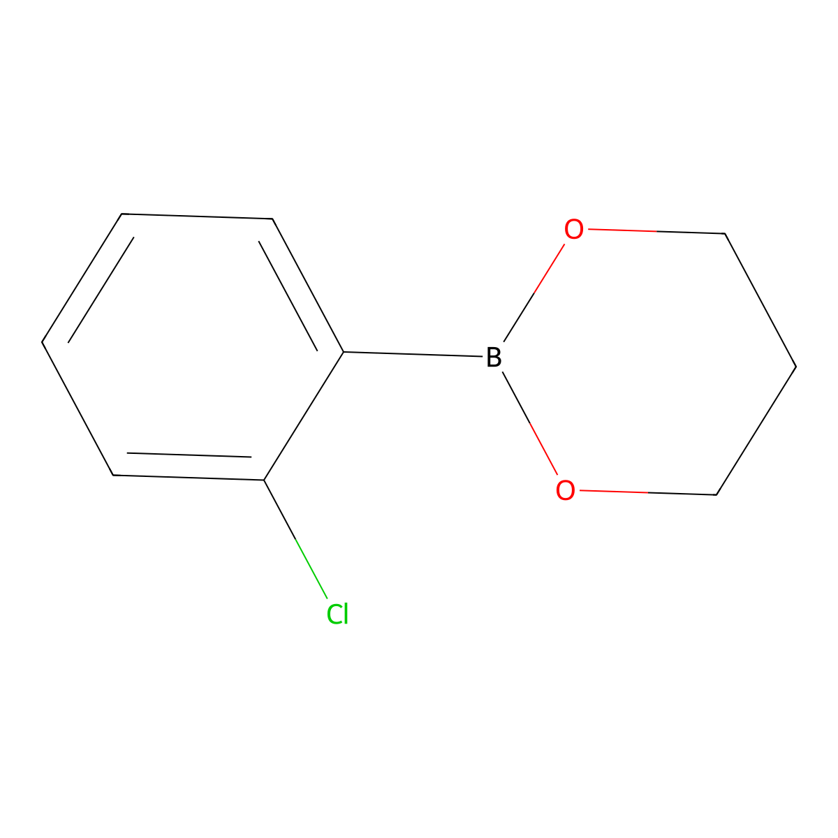 2-(2-Chlorophenyl)-1,3,2-dioxaborinane molecular structure, CAS 172732-59-1