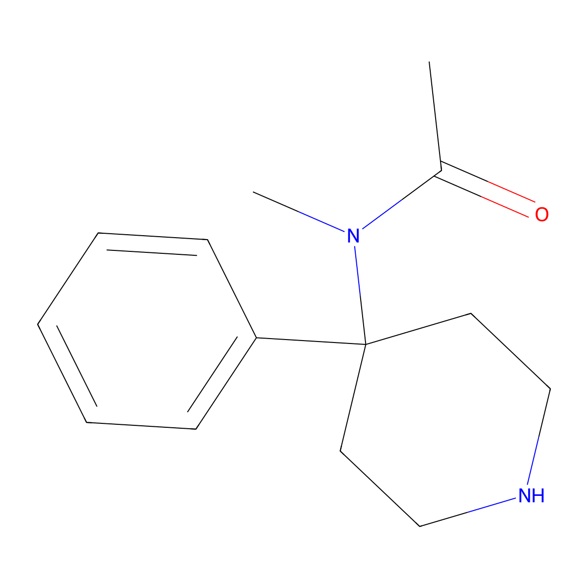 N-Methyl-N-(4-phenylpiperidin-4-yl)acetamide molecular structure, CAS 172733-87-8