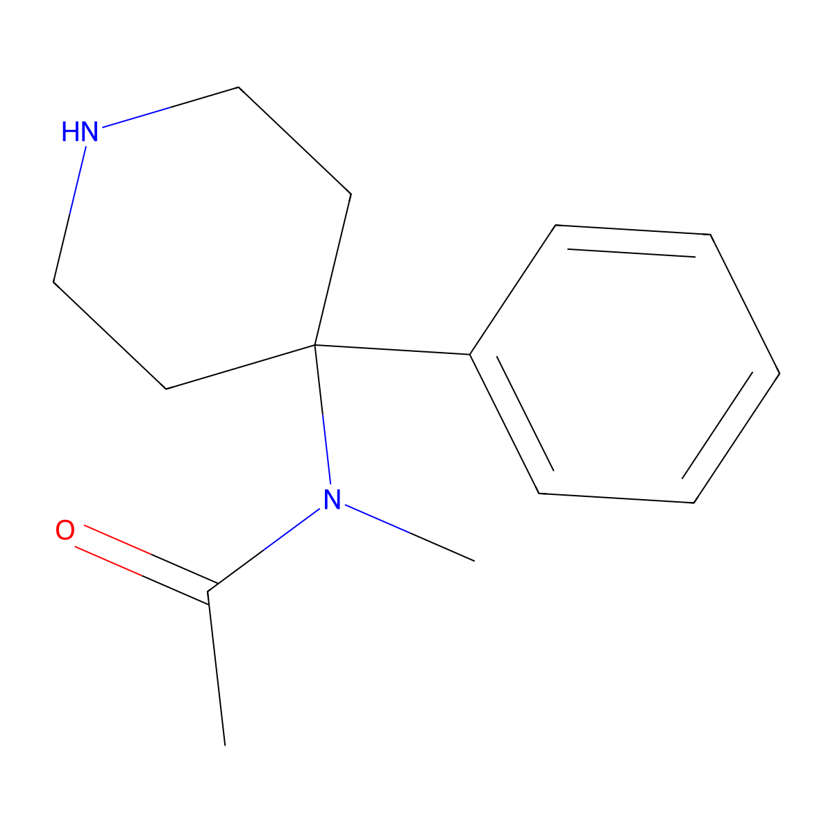 N-Methyl-N-(4-phenylpiperidin-4-yl)acetamide molecular structure, CAS 172733-87-8
