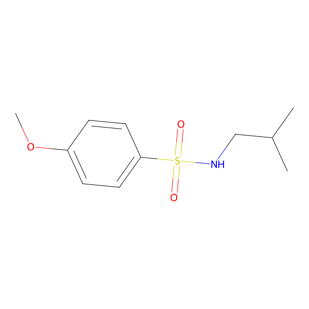 N-isobutyl-4-methoxybenzenesulfonamide molecular structure, CAS 172738-60-2