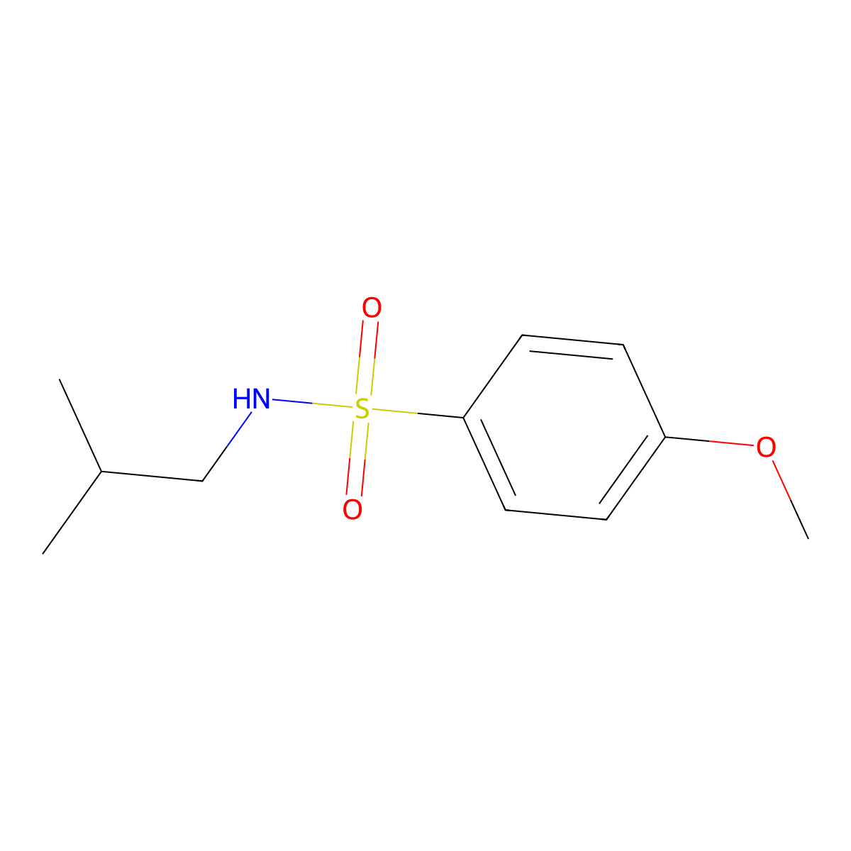 N-isobutyl-4-methoxybenzenesulfonamide molecular structure, CAS 172738-60-2