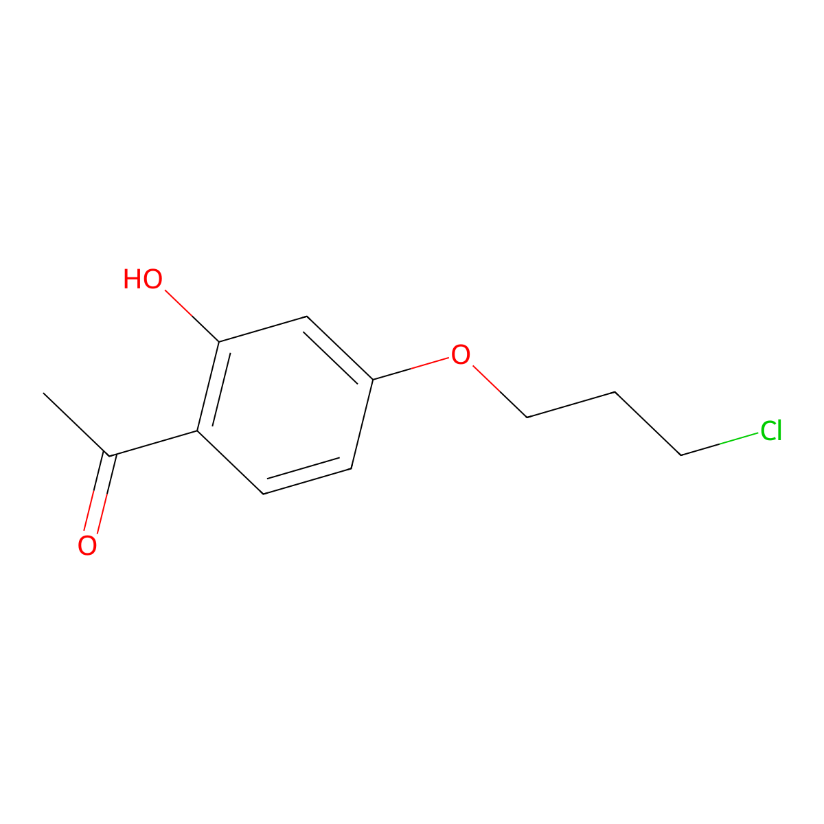 1-[4-(3-Chloropropoxy)-2-hydroxyphenyl]-1-ethanone molecular structure, CAS 172739-45-6