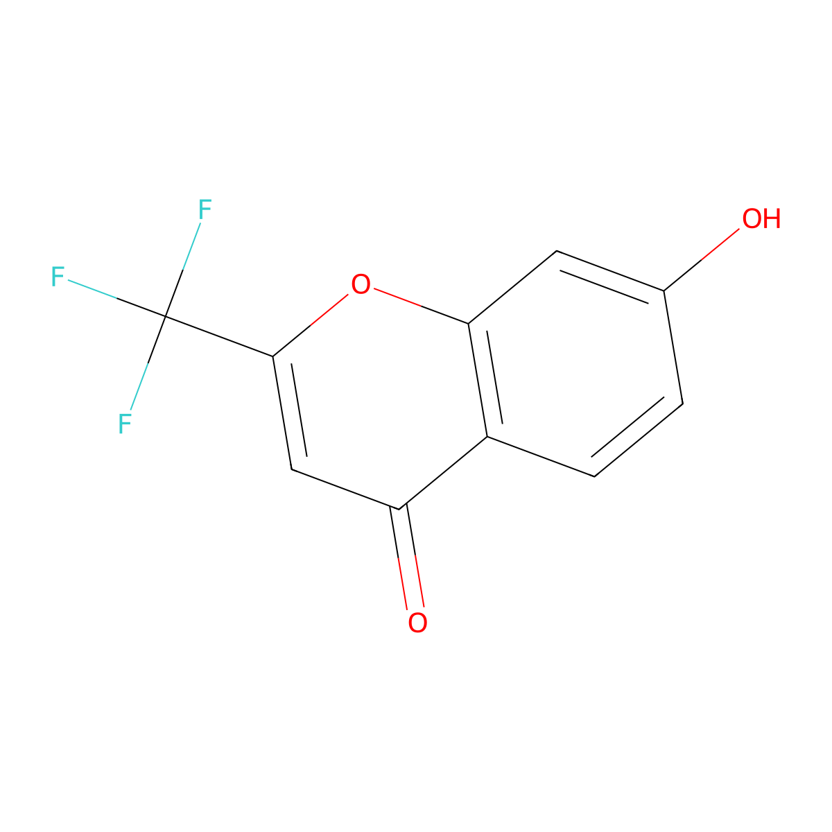 7-Hydroxy-2-(trifluoromethyl)-4H-chromen-4-one molecular structure, CAS 172739-50-3
