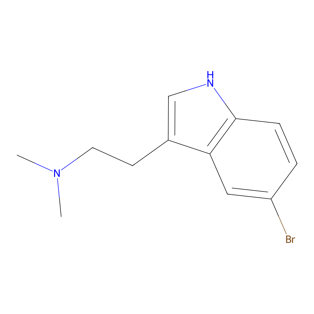 5-Bromo-N,N-Dimethyltryptamine molecular structure, CAS 17274-65-6