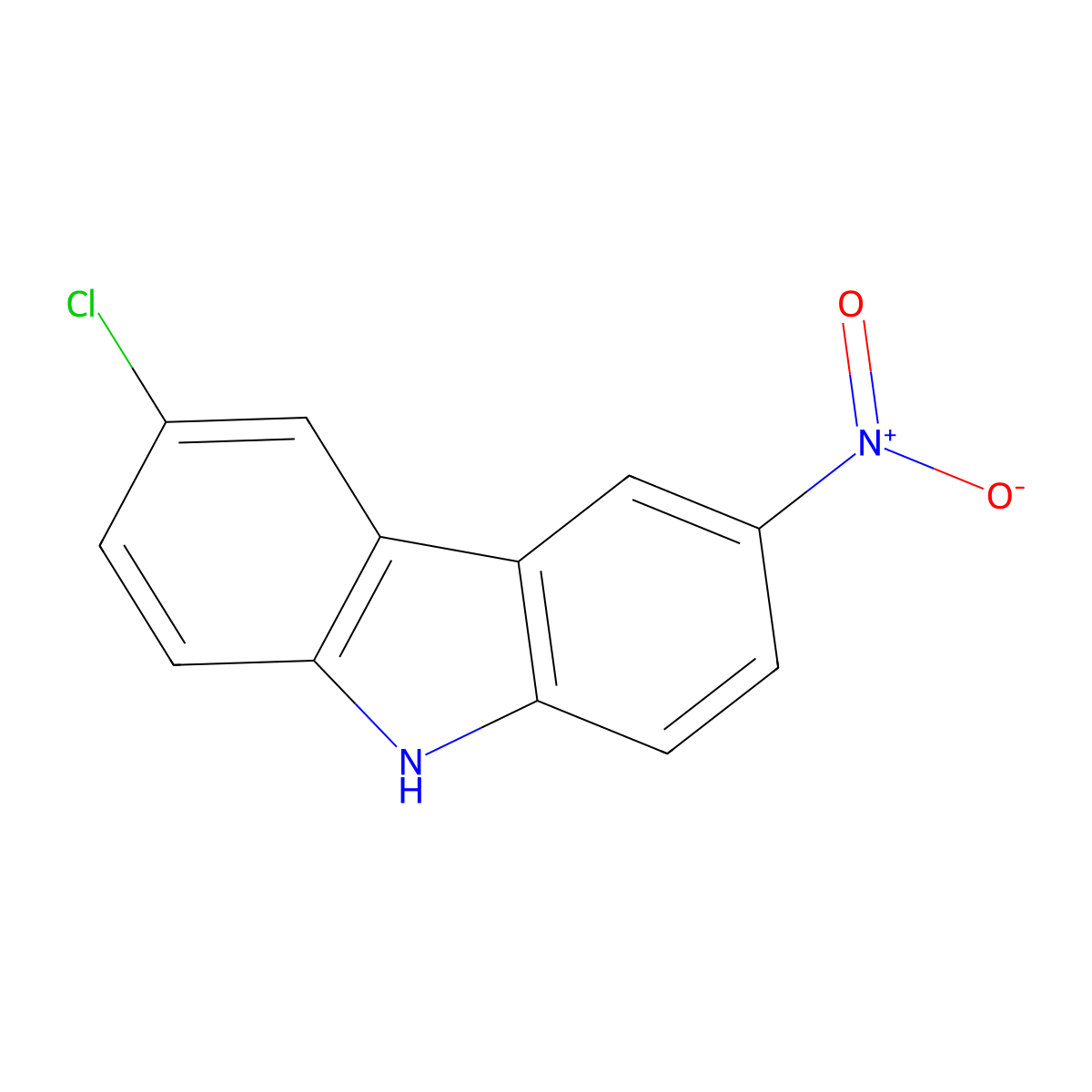 3-chloro-6-nitro-9H-carbazole molecular structure, CAS 17274-73-6