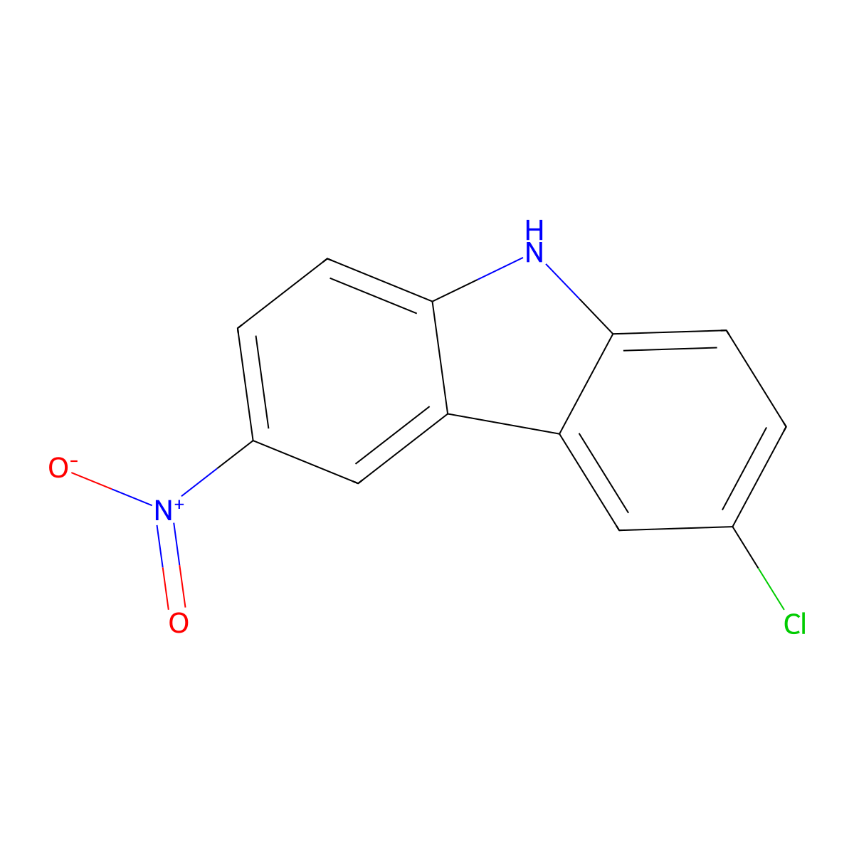 3-chloro-6-nitro-9H-carbazole molecular structure, CAS 17274-73-6