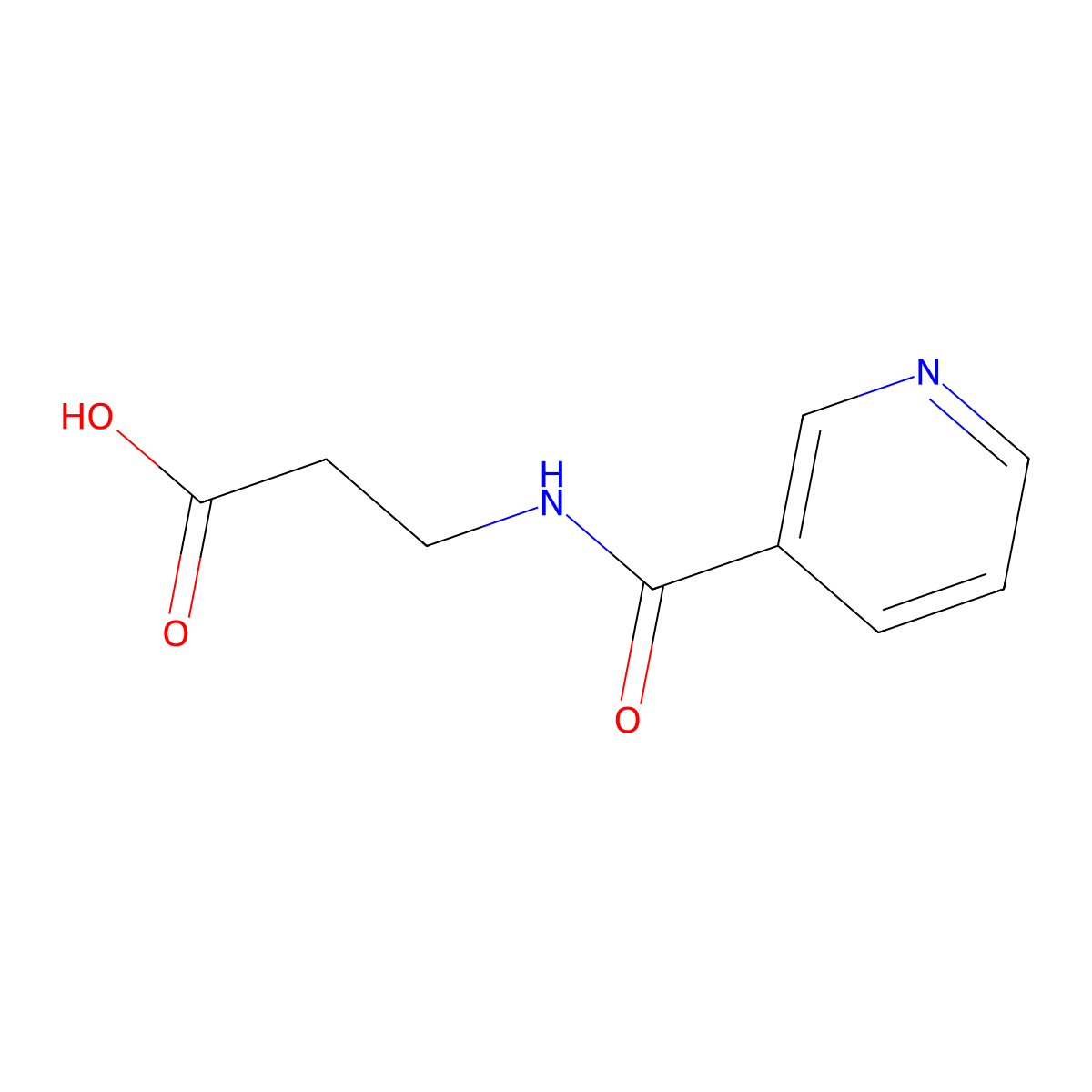 3-[(Pyridine-3-carbonyl)-amino]-propionic acid molecular structure, CAS 17274-88-3