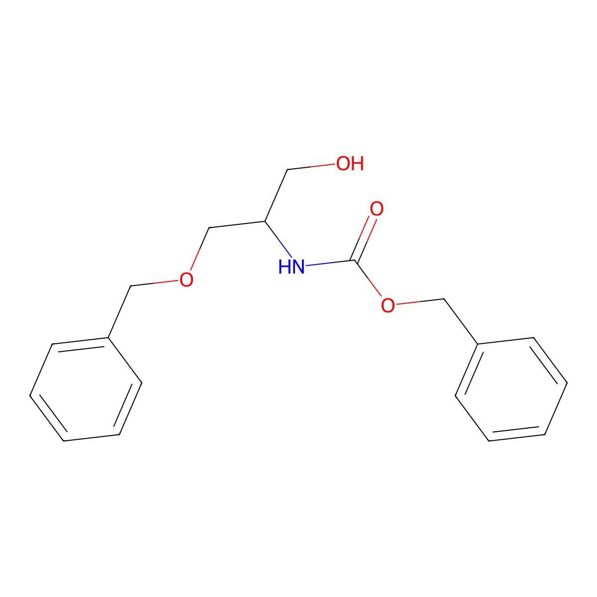 benzyl N-[1-(benzyloxy)-3-hydroxypropan-2-yl]carbamate molecular structure, CAS 172745-74-3