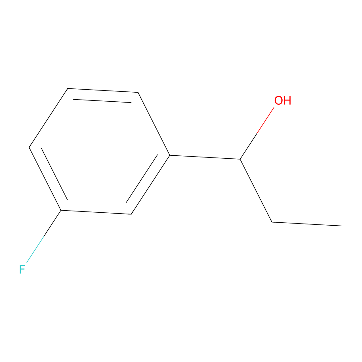(alphaS)-alpha-Ethyl-3-fluoro-benzenemethanol molecular structure, CAS 172748-79-7