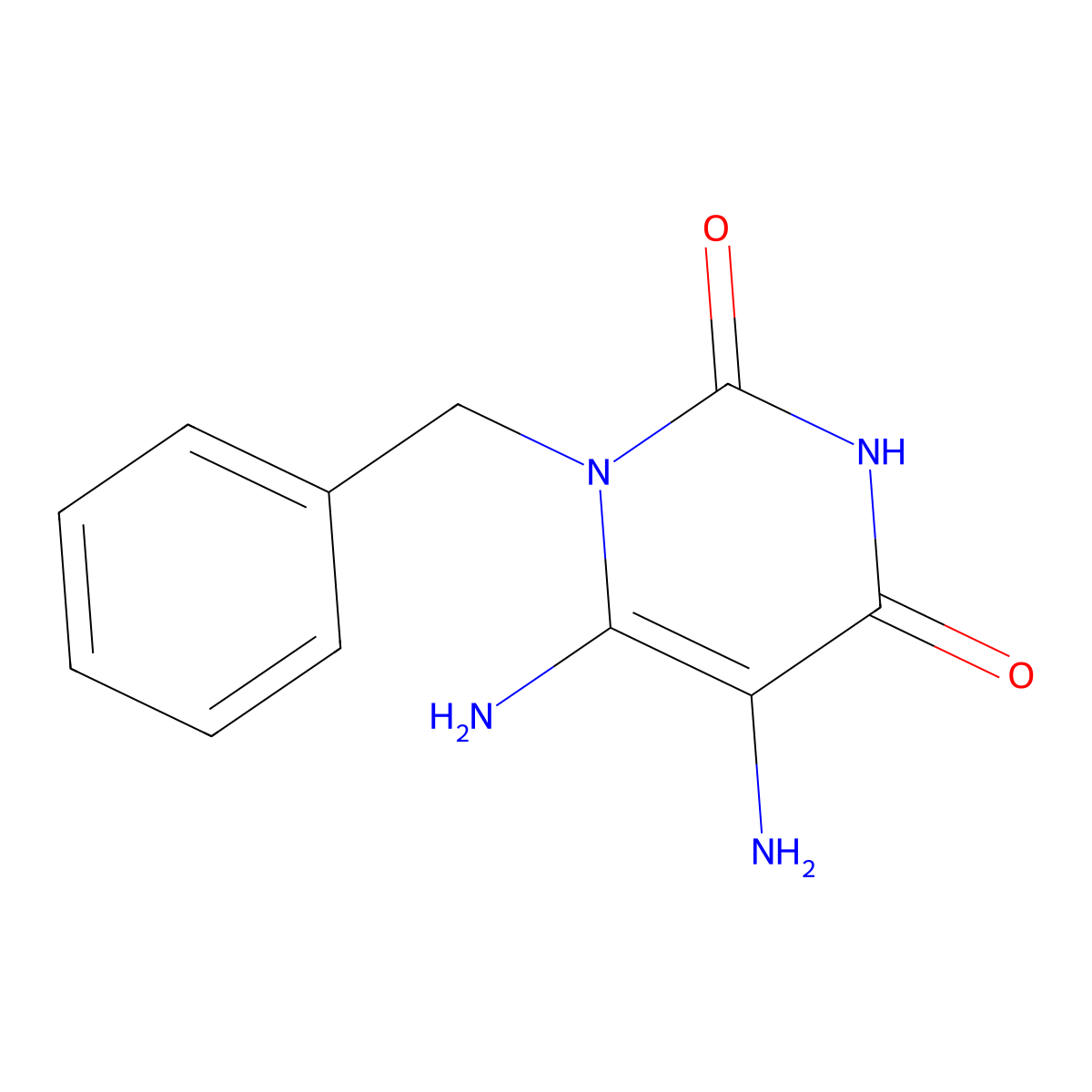 5,6-diamino-1-benzylpyrimidine-2,4(1H,3H)-dione molecular structure, CAS 172751-17-6
