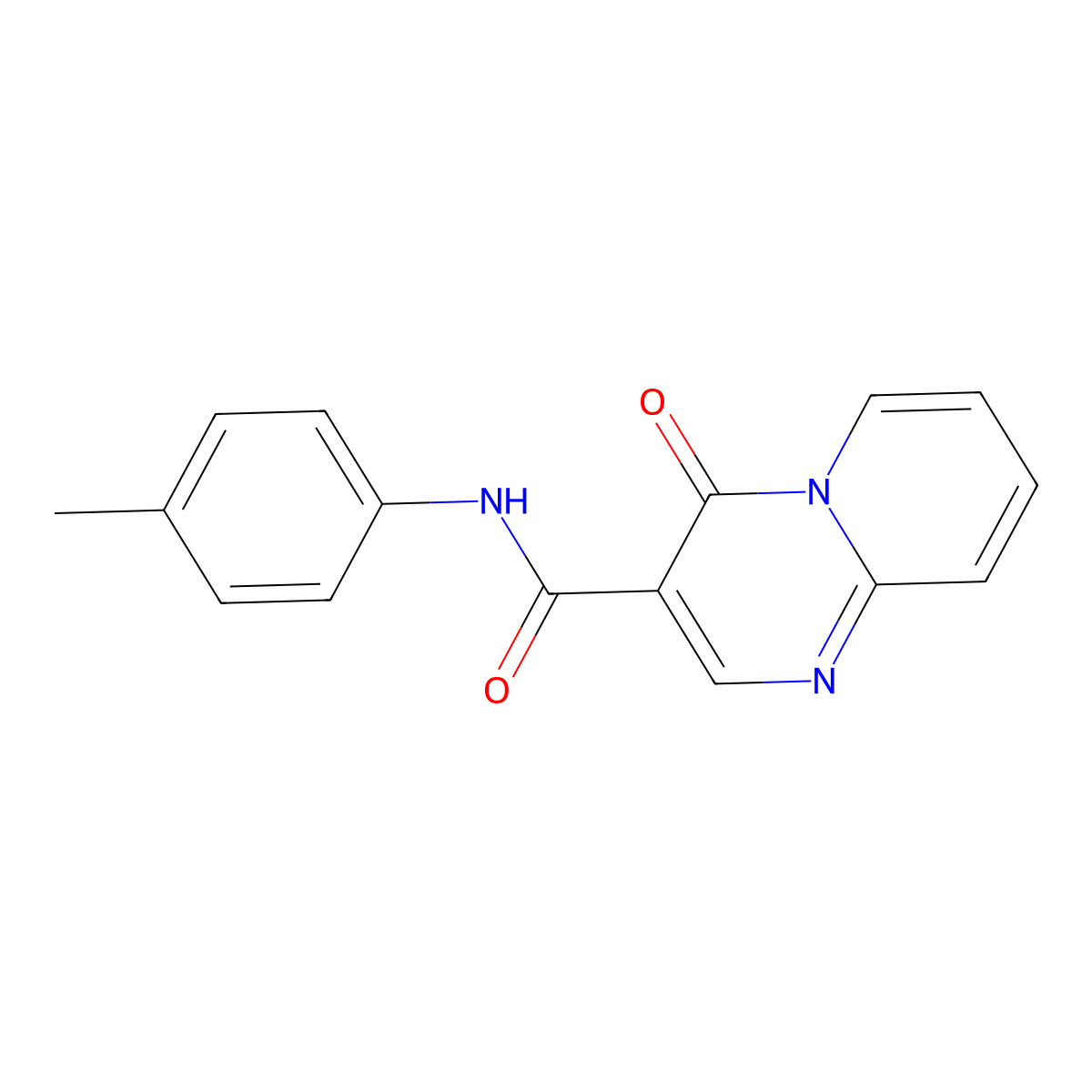 4H-Pyrido(1,2-a)pyrimidine-3-carboxamide, N-(4-methylphenyl)-4-oxo- molecular structure, CAS 172753-13-8