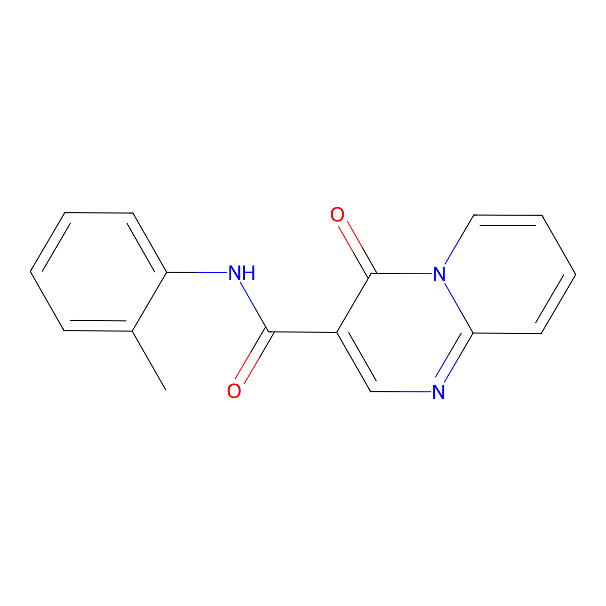 4H-Pyrido(1,2-a)pyrimidine-3-carboxamide, N-(2-methylphenyl)-4-oxo- molecular structure, CAS 172753-14-9