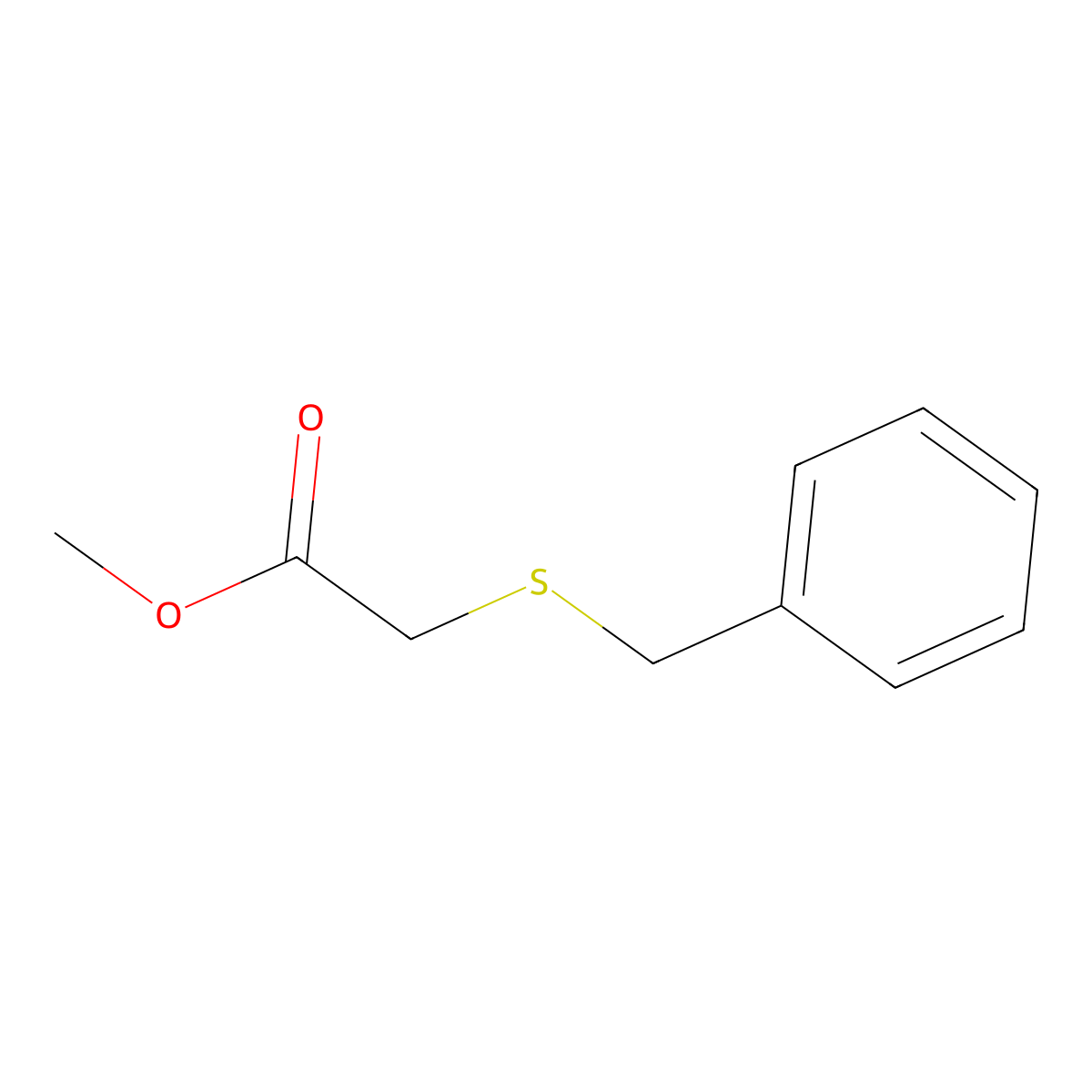 Methyl (benzylthio)acetate molecular structure, CAS 17277-59-7