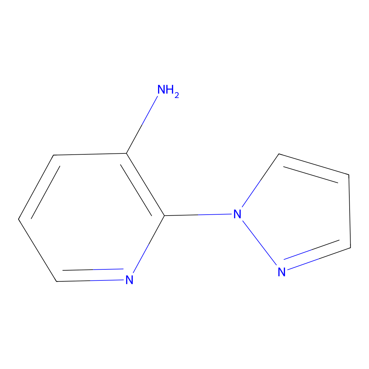2-(1H-pyrazol-1-yl)pyridin-3-amine molecular structure, CAS 172784-50-8