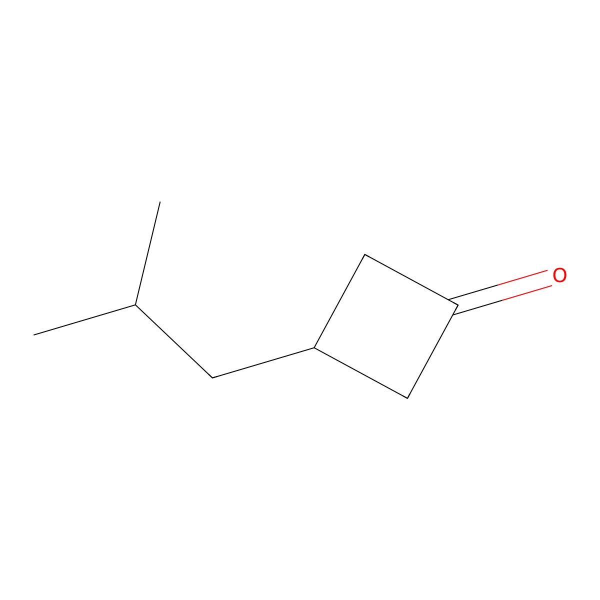 3-(2-Methylpropyl)cyclobutan-1-one molecular structure, CAS 172796-25-7