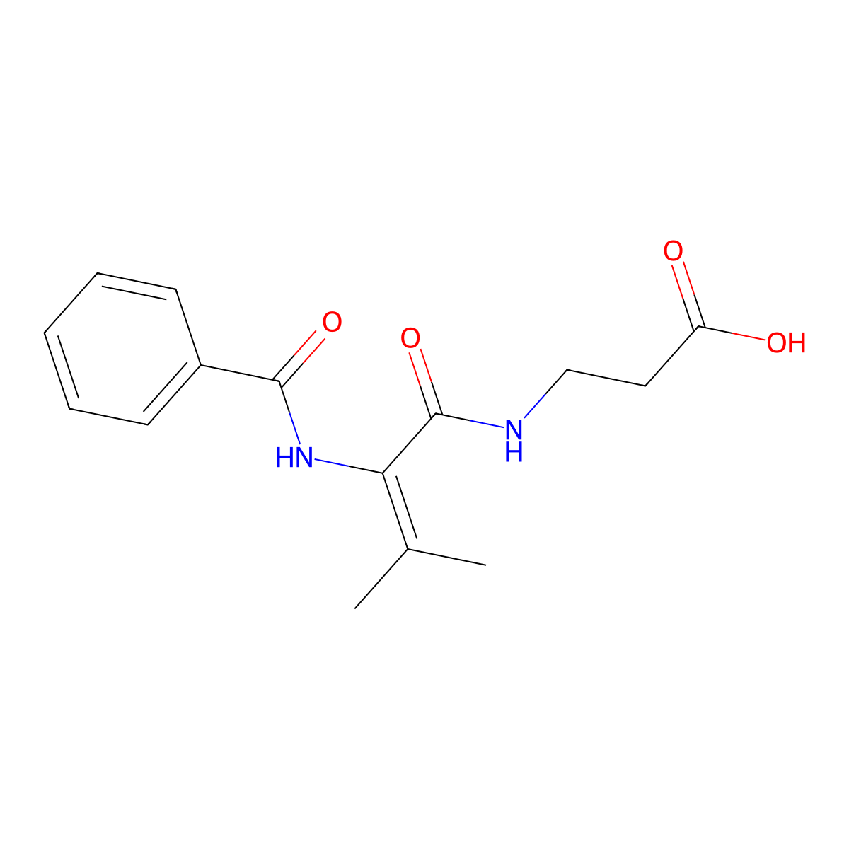 beta-Alanine, N-(2-(benzoylamino)-3-methyl-1-oxo-2-butenyl)- molecular structure, CAS 172798-59-3