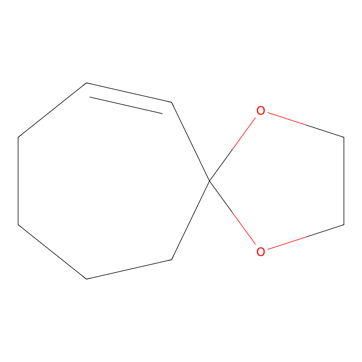 1,4-Dioxaspiro(4.6)undec-6-ene molecular structure, CAS 1728-24-1