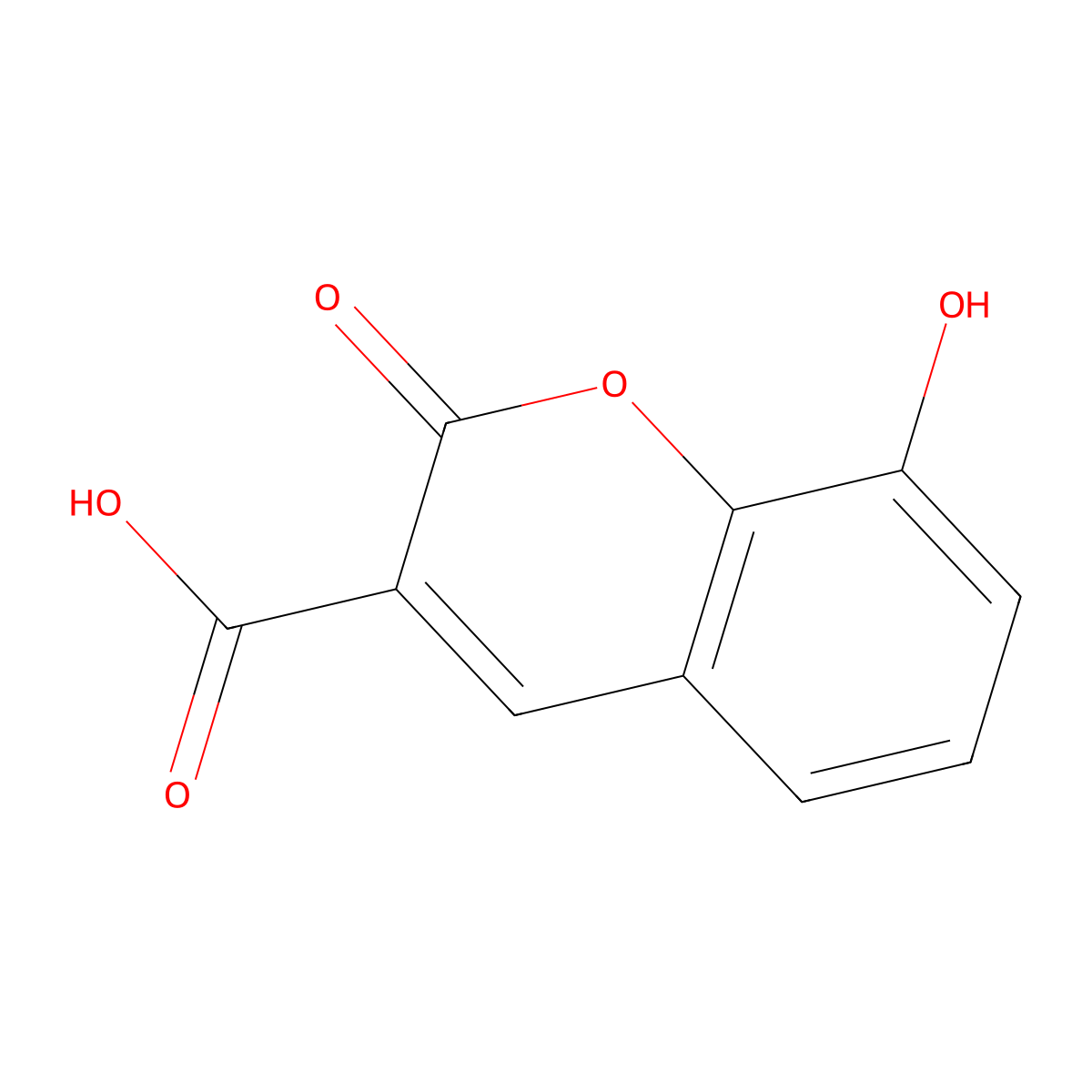 8-Hydroxy-3-carboxy-coumarin molecular structure, CAS 1728-89-8