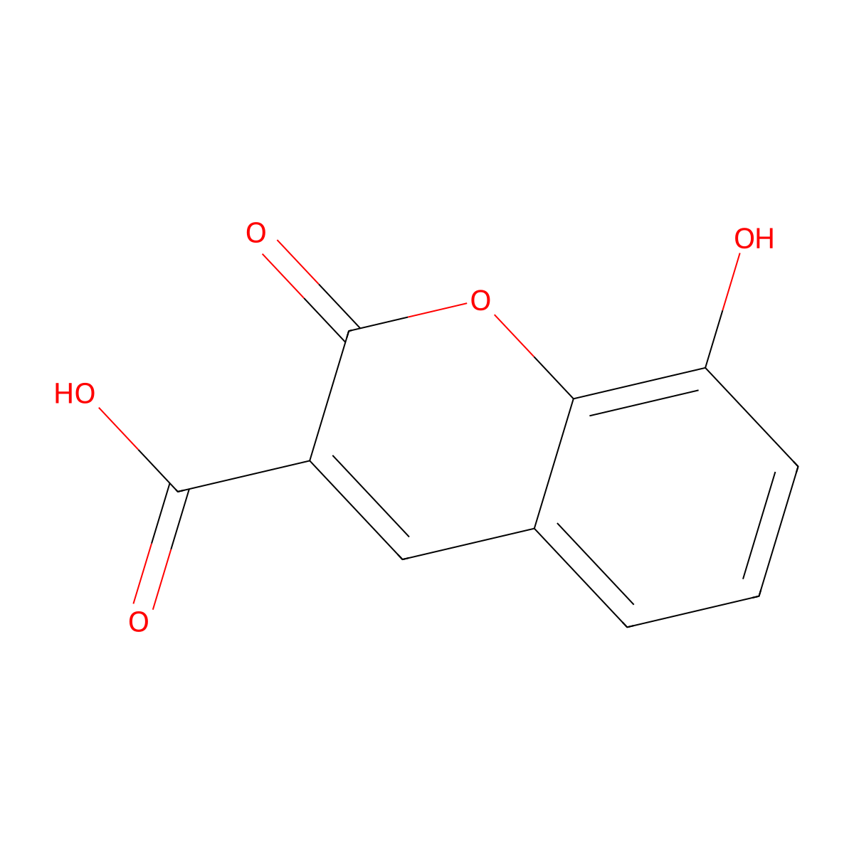 8-Hydroxy-3-carboxy-coumarin molecular structure, CAS 1728-89-8