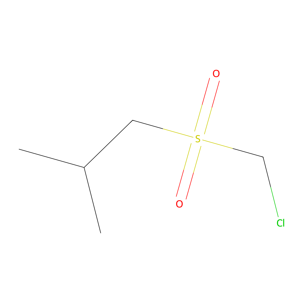 1-Chloromethanesulfonyl-2-methyl-propane molecular structure, CAS 1728-93-4