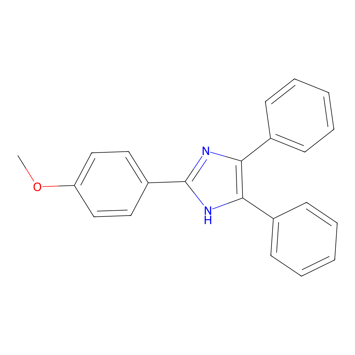 2-(4-Methoxyphenyl)-4,5-diphenyl-1H-imidazole molecular structure, CAS 1728-95-6