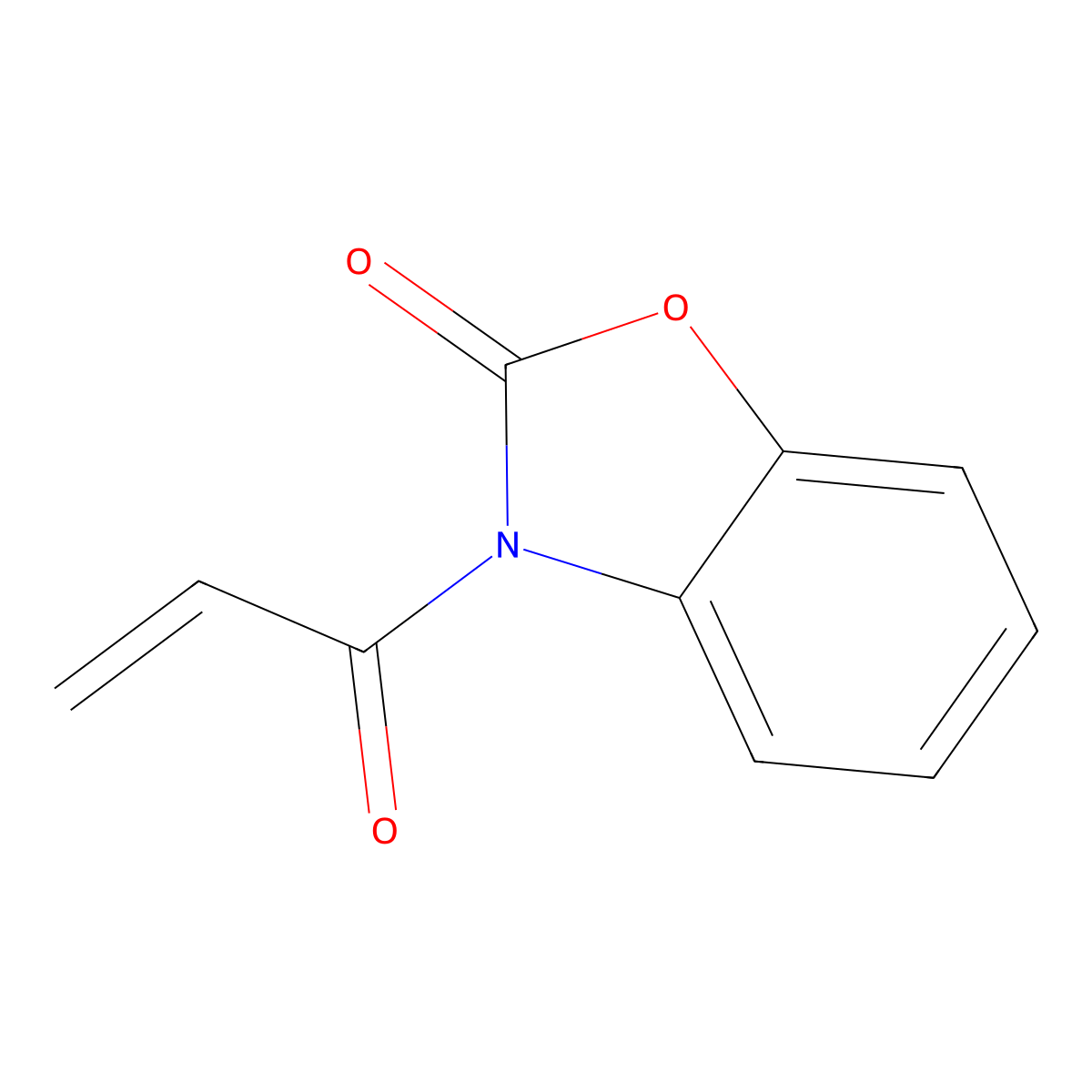 2(3H)-Benzoxazolone, 3-(1-oxo-2-propenyl)- molecular structure, CAS 17280-79-4