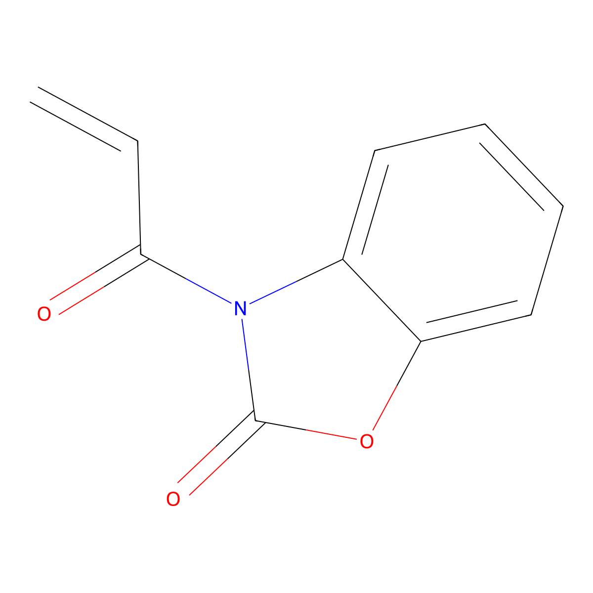 2(3H)-Benzoxazolone, 3-(1-oxo-2-propenyl)- molecular structure, CAS 17280-79-4