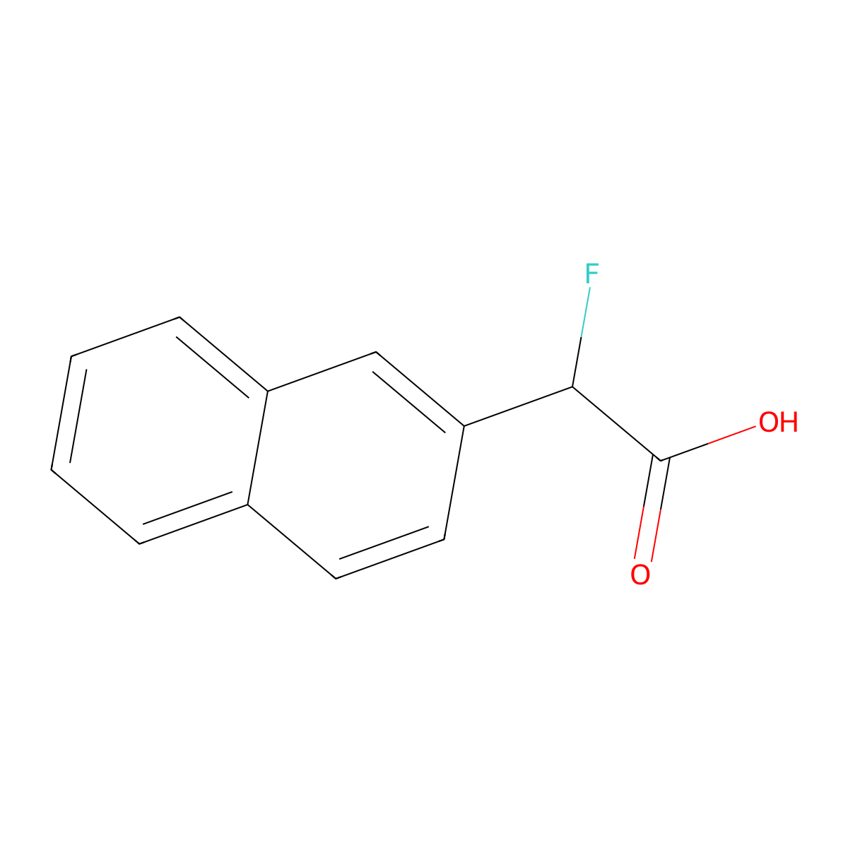 2-Fluoro-2-(naphthalen-2-yl)acetic acid molecular structure, CAS 172800-35-0