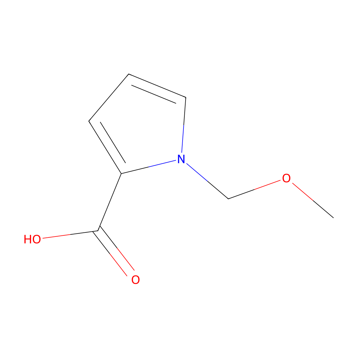 1-(Methoxymethyl)pyrrole-2-carboxylic acid molecular structure, CAS 172805-62-8