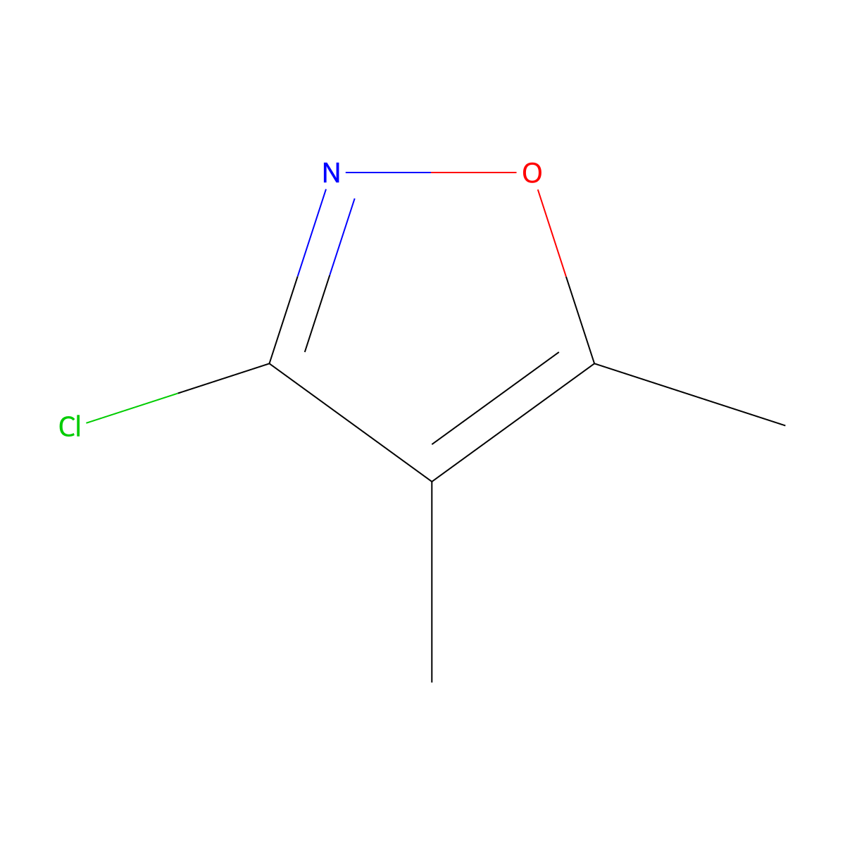 3-Chloro-4,5-dimethylisoxazole molecular structure, CAS 17281-07-1
