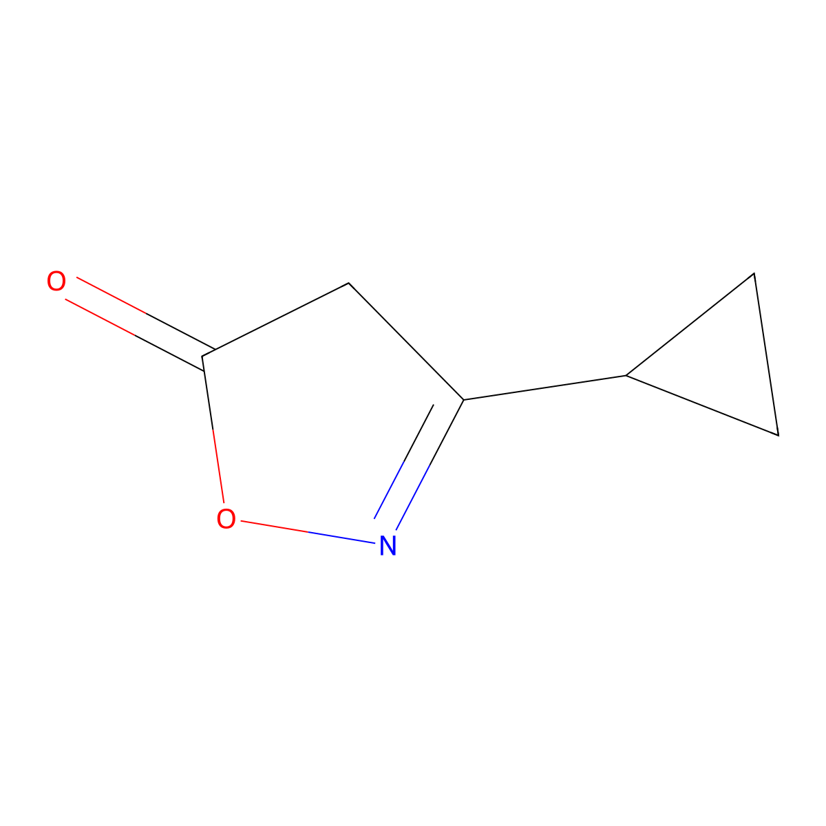 3-Cyclopropyl-4,5-dihydro-1,2-oxazol-5-one molecular structure, CAS 17281-11-7