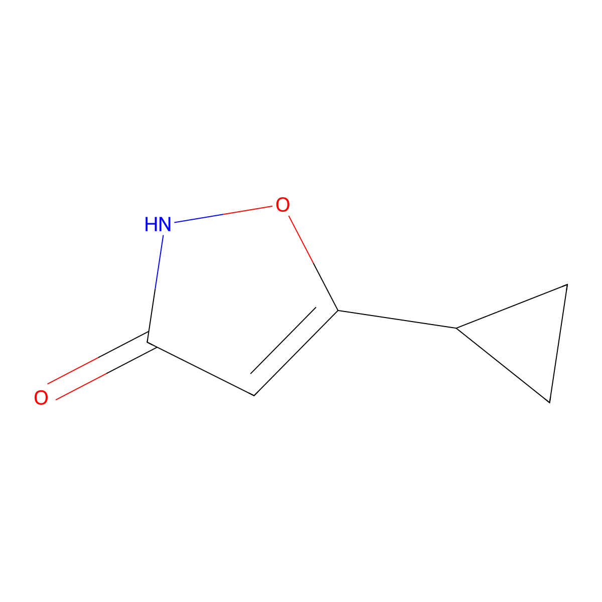 5-Cyclopropyl-1,2-oxazol-3-ol molecular structure, CAS 17281-37-7