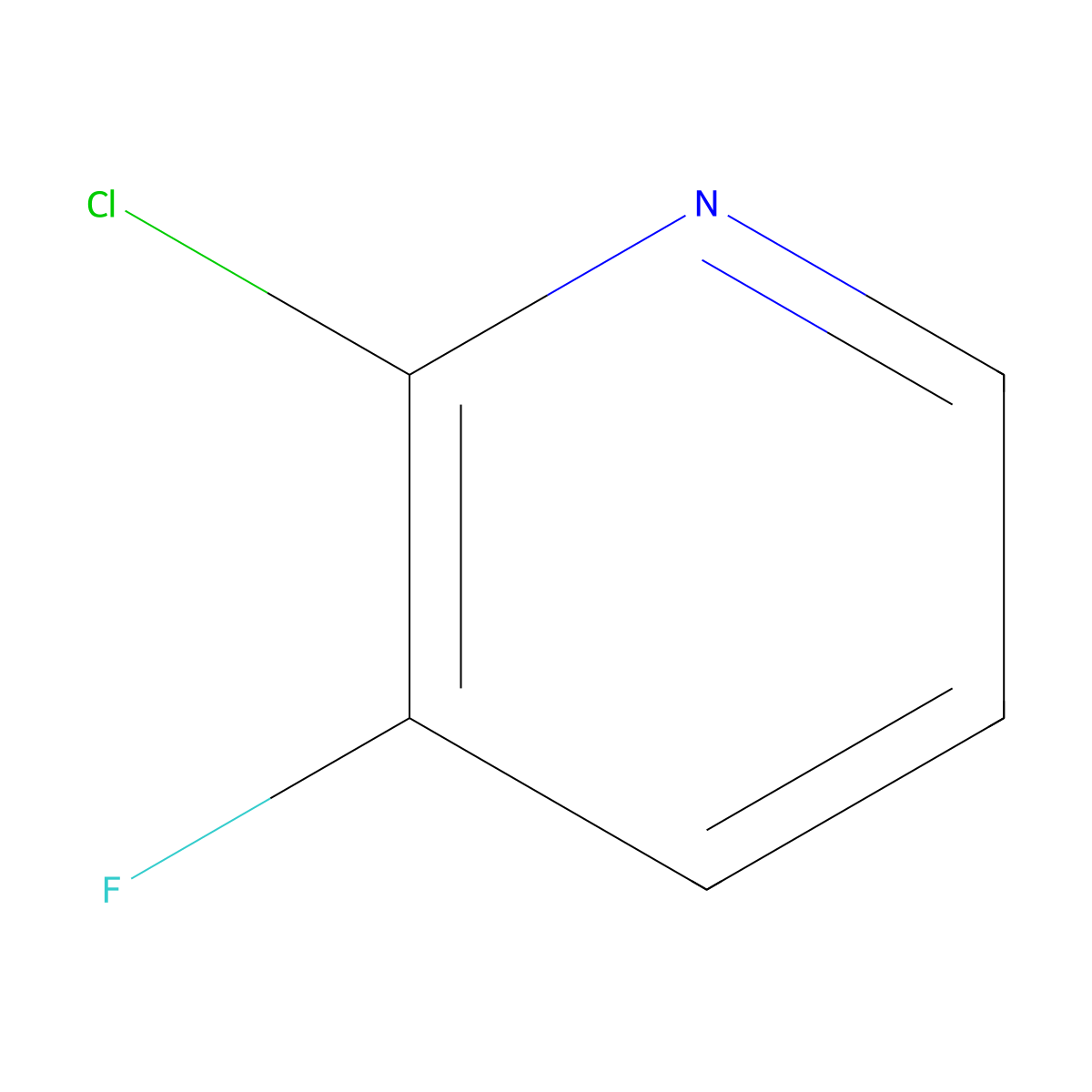 2-Chloro-3-fluoropyridine molecular structure, CAS 17282-04-1