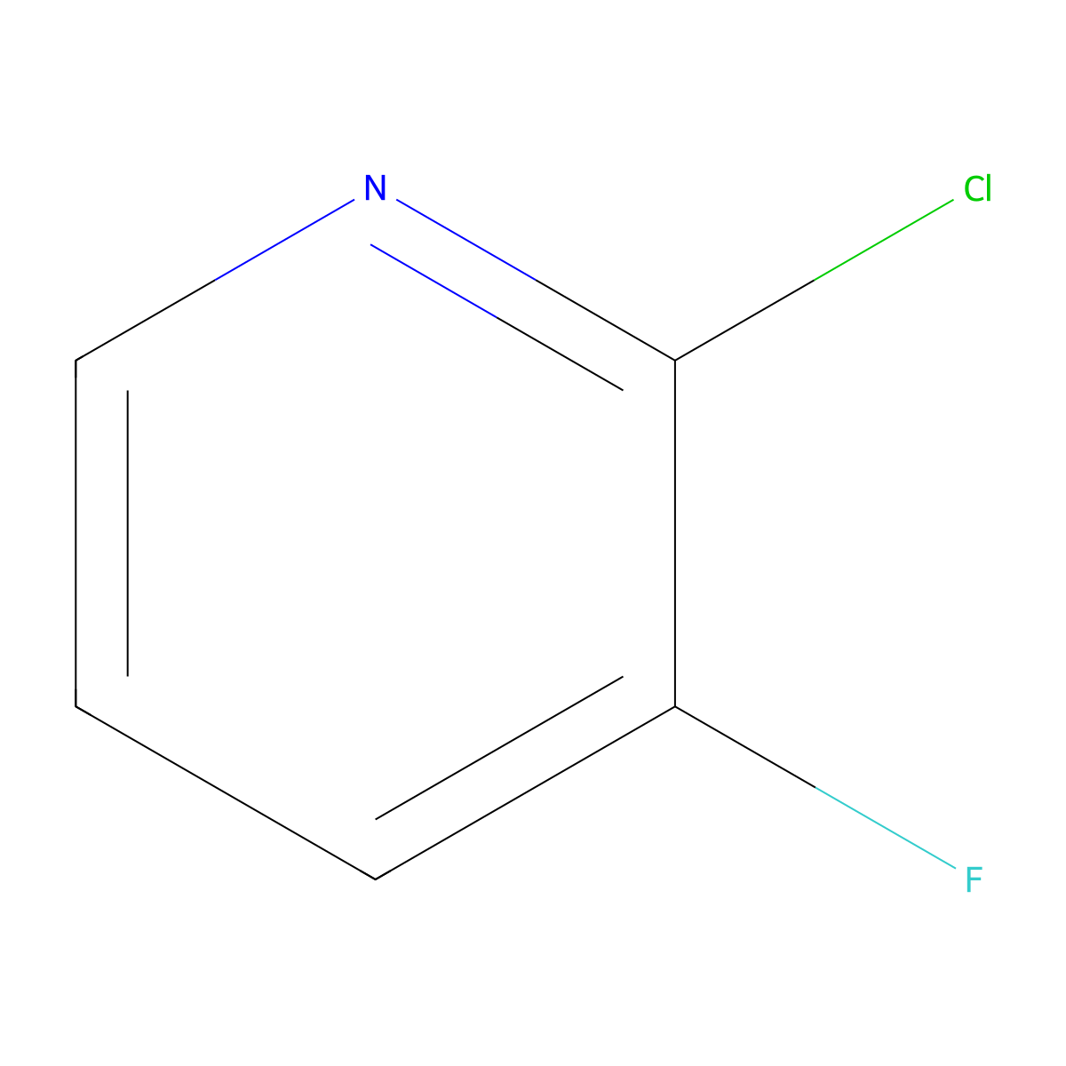 2-Chloro-3-fluoropyridine molecular structure, CAS 17282-04-1