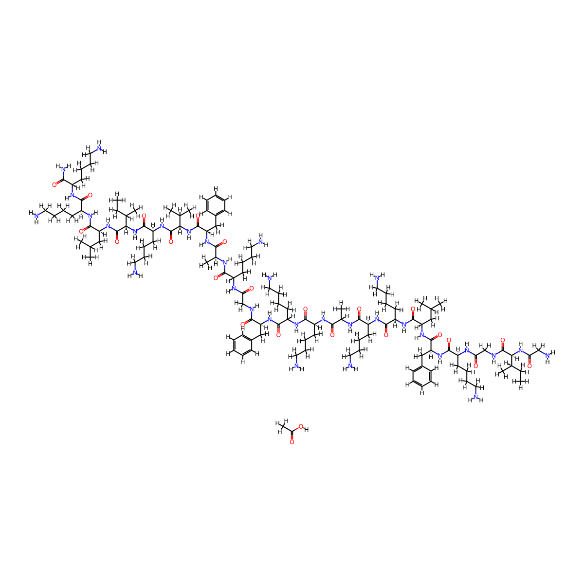 Pexiganan Acetate molecular structure, CAS 172820-23-4