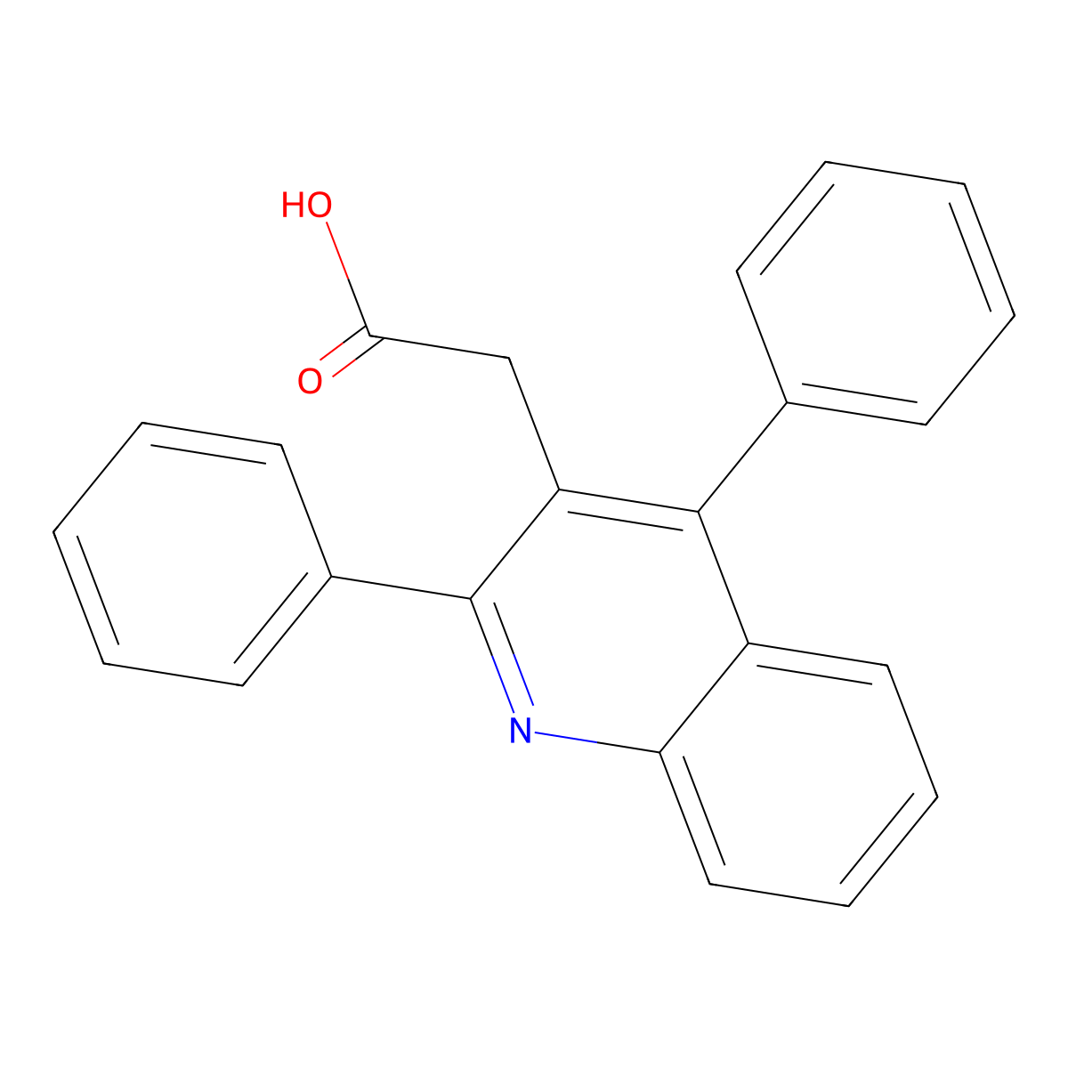 2-(2,4-diphenylquinolin-3-yl)acetic Acid molecular structure, CAS 17283-01-1
