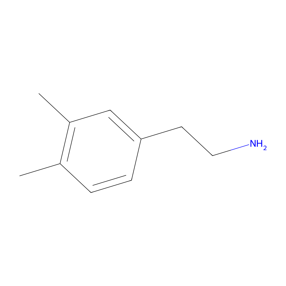 3,4-Dimethylphenethylamine molecular structure, CAS 17283-14-6