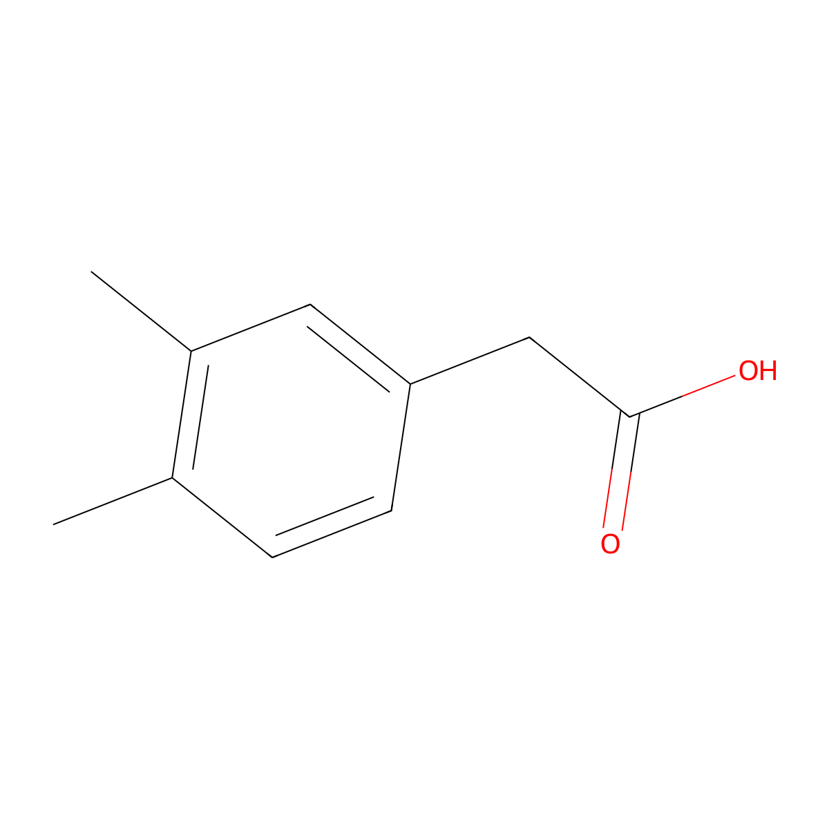 2-(3,4-Dimethylphenyl)acetic acid molecular structure, CAS 17283-16-8