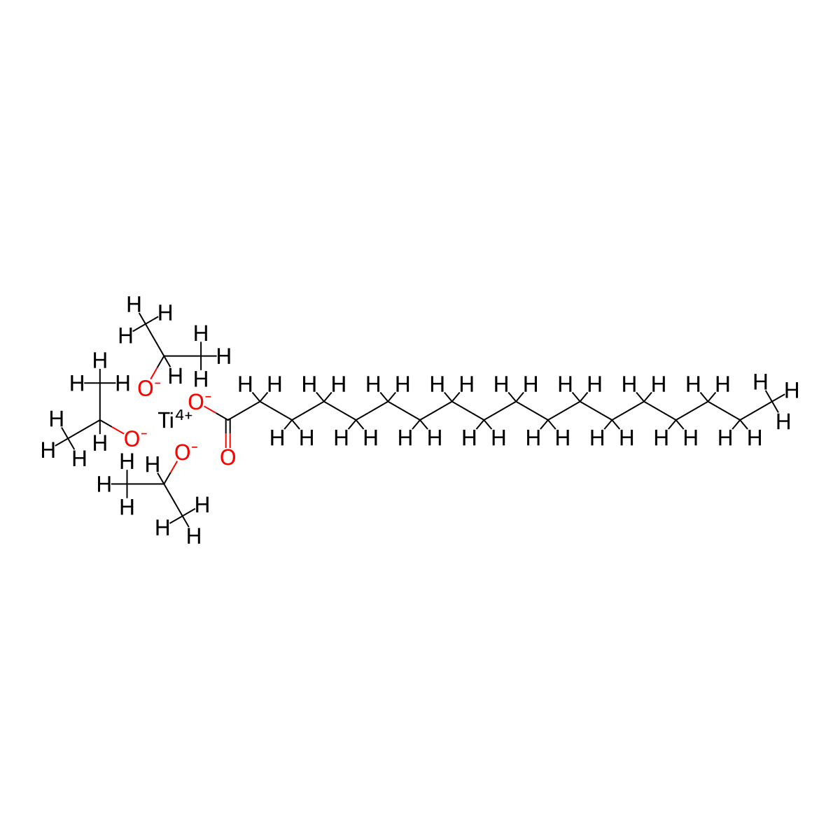 Titanium, (octadecanoato-kappaO)tris(2-propanolato)-, (T-4)- molecular structure, CAS 17283-75-9