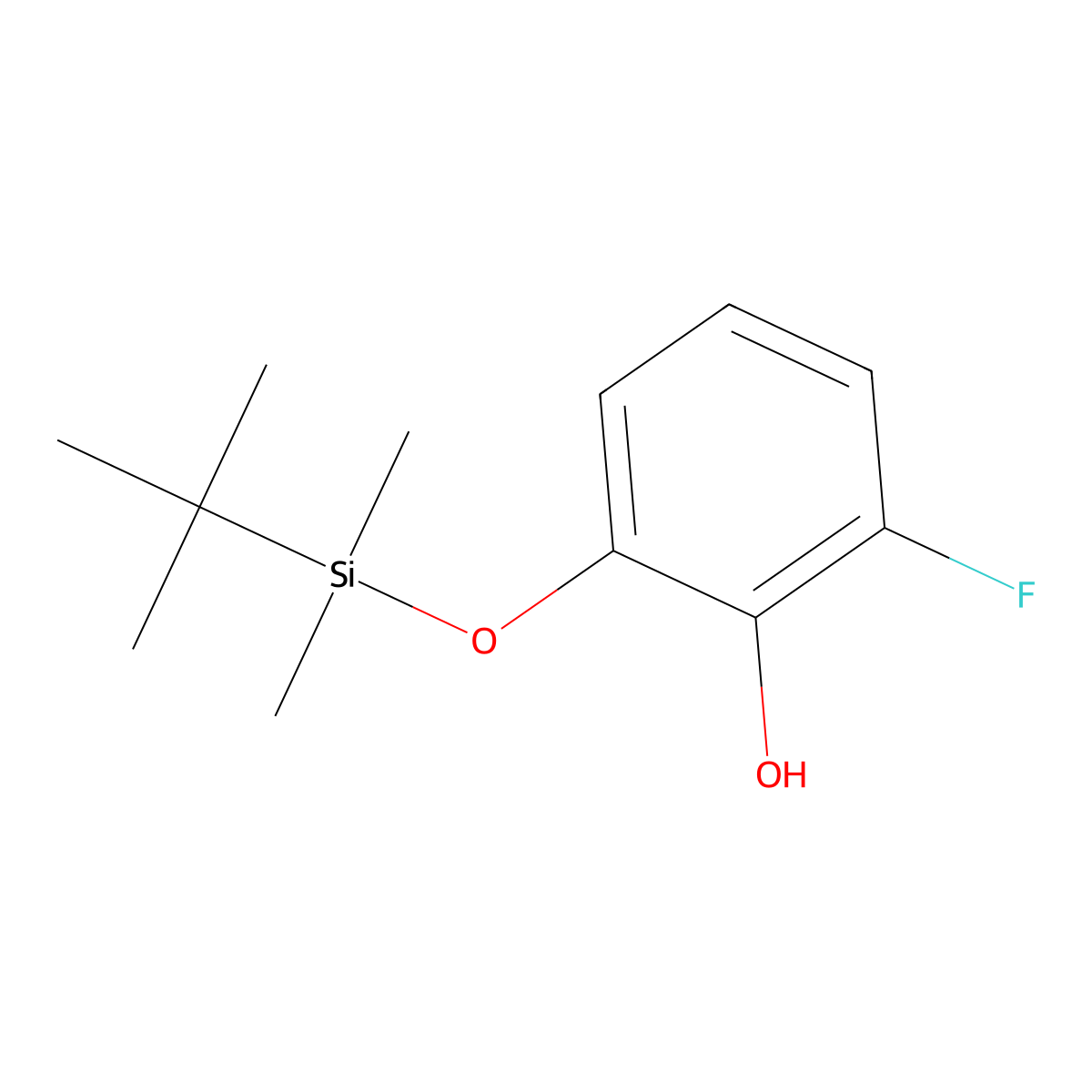 2-[(Tert-butyldimethylsilyl)oxy]-6-fluorophenol molecular structure, CAS 172832-49-4