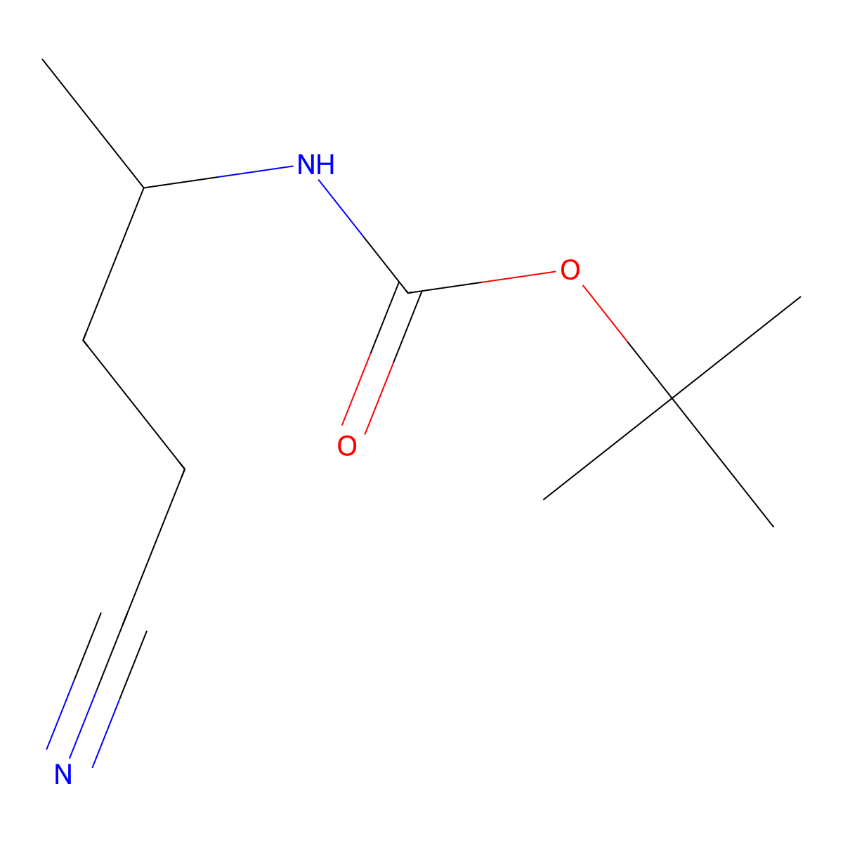 tert-butyl N-(4-cyanobutan-2-yl)carbamate molecular structure, CAS 172833-24-8