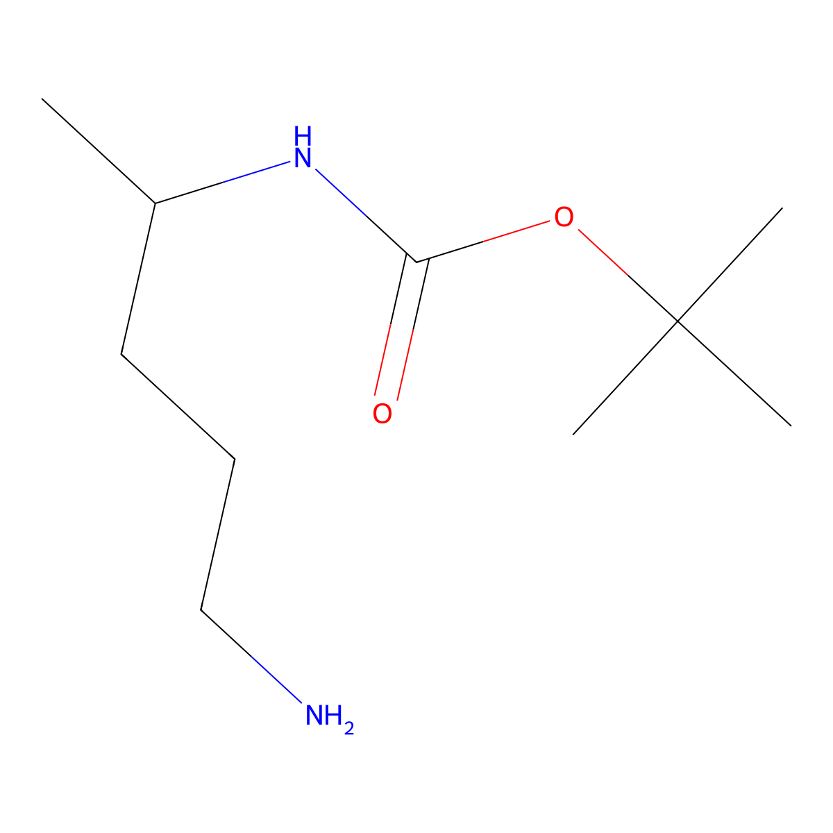 tert-butyl N-(5-aminopentan-2-yl)carbamate molecular structure, CAS 172833-25-9