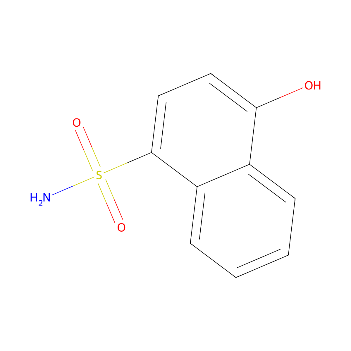 4-Hydroxy-1-naphthalenesulfonamide molecular structure, CAS 17284-44-5