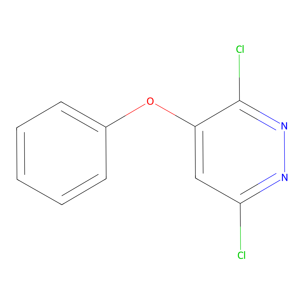 3,6-Dichloro-4-phenoxypyridazine molecular structure, CAS 17284-83-2
