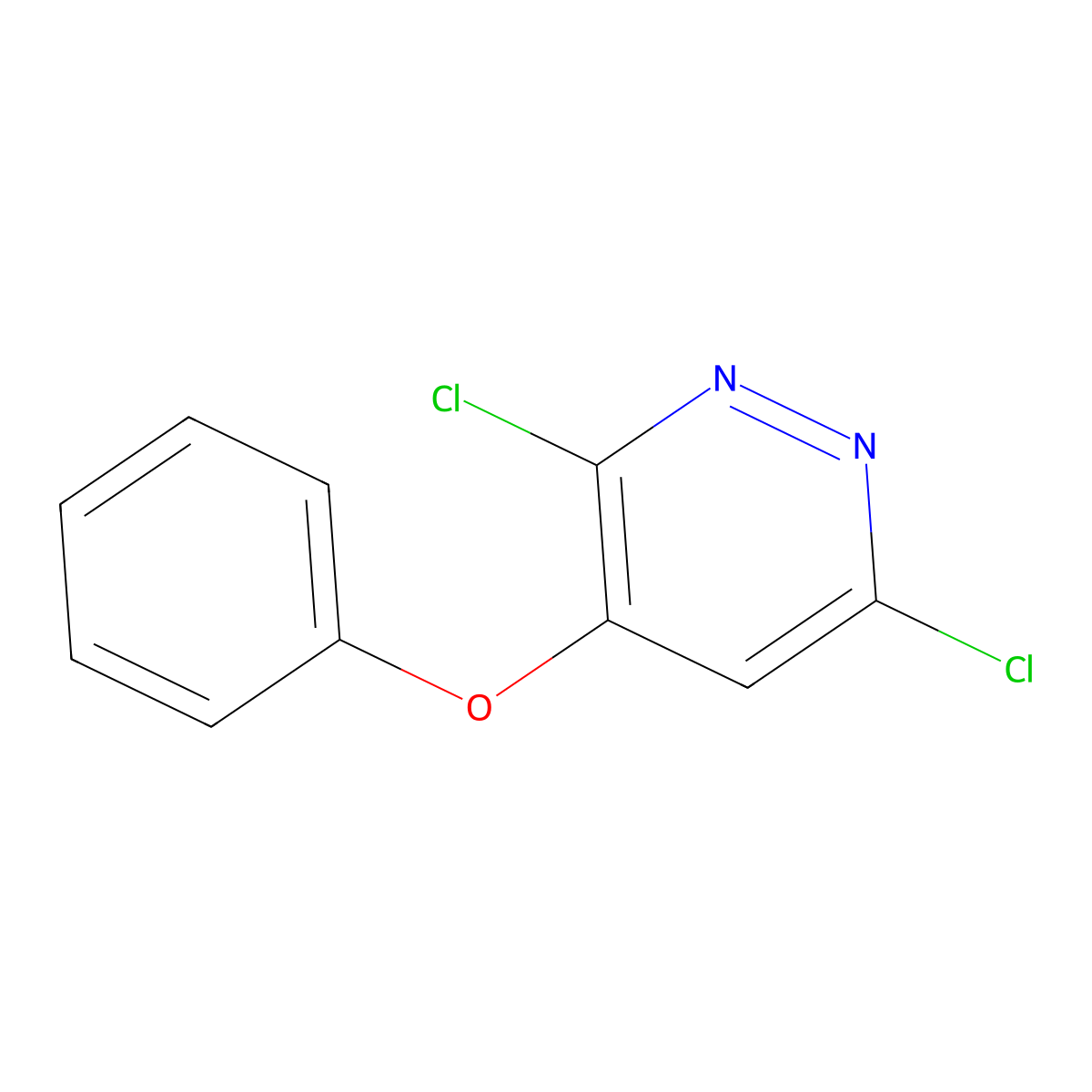 3,6-Dichloro-4-phenoxypyridazine molecular structure, CAS 17284-83-2