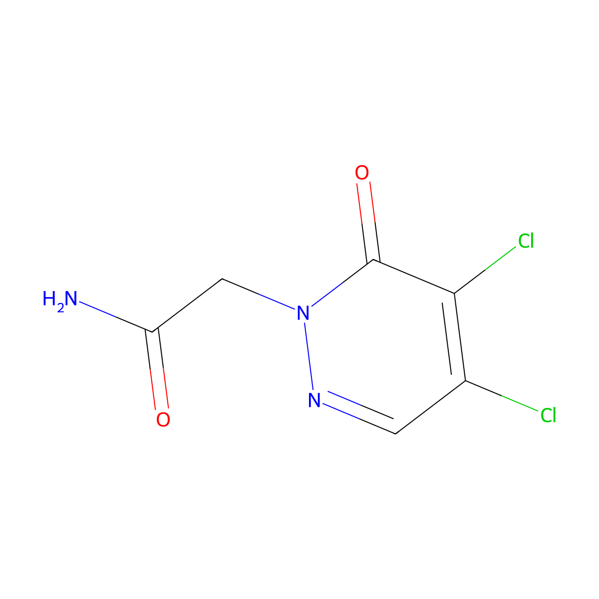 2-(4,5-Dichloro-6-oxo-1,6-dihydropyridazin-1-yl)acetamide molecular structure, CAS 17284-92-3